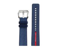 BPBZUTUMDZ Correa de reloj for parte inferior de goma de silicona y nailon, 22mm, 24mm, azul, negro, gris, líneas rojas, correa de reloj for hombre apta for Panerai sumergible Luminor 1404(Blue-S pin,