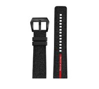BPBZUTUMDZ Correa de reloj for parte inferior de goma de silicona y nailon, 22mm, 24mm, azul, negro, gris, líneas rojas, correa de reloj for hombre apta for Panerai sumergible Luminor 1404(Black-B pin