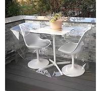 BPILOT Fundas for Muebles De Terraza Impermeable- A Prueba De Viento Resistente Al Desgarro Transparente Cubierta del Patio for 4-12 Asientos Juego De Sillas De Mesa De Comedor (Color : Clear, Size