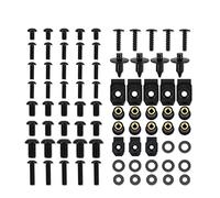 BPILOT Tornillos para Kawasaki ZX6R ZX-6R ZX-6RR 2007 2008 Carenado Completo Kit De Tornillos De Carenado Clips De Carenado Tuercas Tornillo Acero Inoxidable (Color : Nero)