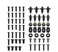 BPILOT Tornillos para Yamaha Tmax 500 Tmax500 XP500 2001-2011 2002 2003 2004 2005 2006 2007 2008 2009 2010 Kit Completo De Tornillos De Carenado Clips Tuerca De Acero Inoxidable (Color : Nero)