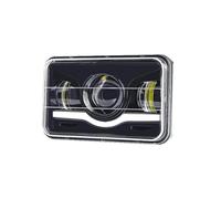 Bpjikxf Luz Antiniebla Faros Rectangulares Para Peterbilt 379 378 357, Delanteros Para Motocicleta Y Camión, 12V 24V 4x6 Pulgadas, Luz De Trabajo LED H4 Cuadrada(PC 1)