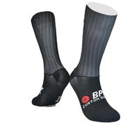 BPM Calcetines Ciclismo AEROTEC | Caña Alta Ultraelástica | Hilo Técnico de Alto Rendimiento en la Zona del Pie | Corte Láser | Unisex | Made in Italy - Color Negro, Talla 39-42