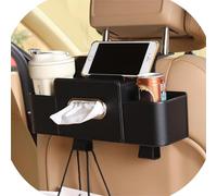 Bpoeee 3-in-1 Car Backseat Organizer - Multifunctional Car Seat Back Storage Box with Cup Holder, Tissue Box & Hooks- Keep Your Ride Clean & Organized (Black)