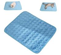Bpoeee Cooling Mat for Cats, Washable Sleeping Pad for Dog&Cat, Summer Outdoor Pet Cooling Mats, Portable Pets Self Cool Pad Blanket Ice Pad for Home and Outdoor (Dark Blue,Large)