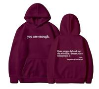 Bpoeee Dear Person Behind Me Hoodie, You Are Enough Sweatshirt; | Soft fleece Dear Person Behind Me hoodie. Unisex inspirational sweatshirt spreads positivity & kindness for daily wear