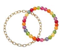 Bpoeee Dopamine Necklace Color Changing Beaded Necklace for Women Mood Lifting Rainbow Summer Beach Vacation Jewelry Gifts (d)