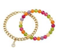 Bpoeee Dopamine Necklace Color Changing Beaded Necklace for Women Mood Lifting Rainbow Summer Beach Vacation Jewelry Gifts (e)