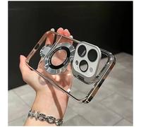 Bpoeee Double Stand Case Cover for iPhone 16 15 14 13 Pro MAX Case Invisible Stand, Compatible for MagSafe (16 Plus,Silver)