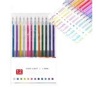 Bpoeee Glitter Gel Pen Set, Sparkly Metallic Gel Pens for Coloring, Drawing & Crafting, Shimmer Glitter Pens, Art Supplies for Journaling and Adult Coloring (12 Pcs)