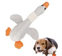 Bpoeee Indestructible Dog Toy for Aggressive Chewers, Robust Duck-Design Chew Toy, Durable Rubber Squeaky Interactive Puppy for Medium & Large Dogs (Gray)