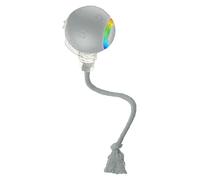 Bpoeee Interactive Rechargeable Balls Cat & Dog Toy, Automatice Ballwith Brid Sound, Electric Cats Ball Toys with Rope, Rolling Moving CatBall with Tail for Dog/Cat (Gray)