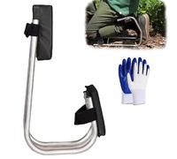 Bpoeee Knee Seat for Gardening, Strap on Kneeling Device for Farm Work, Ankle Support, Durable Thick Kneeling Pad & Galvanized Steel, Optimal Knee Protection