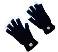 Bpoeee LED Flashlight Gloves - 7-Color Light Up Gloves with Flashing Modes for Night Running, Rave, Party for Men Women (B,L)