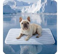 Bpoeee Pet Cooling Ice Silk Mat - Breathable Summer Cooling Pet Bed Pad for Dogs & Cats, Washable Lightweight Sleeping Cushion for Indoor Outdoor Use, Anti-Heat Cooling Crate Sofa Mat (XL,Blue)