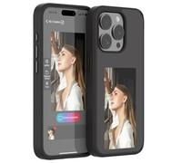 Bpoeee Smart Ink Phone Case for iPhone 13/14/15/16 Pro MAX Plus, NFC Memory Case for iPhone with Photo Screen, Smart NFC Ink Screen Phone Case (Black,15)