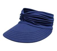 Bpoeee Wide Brim Sun Visor Hat for Women Foldable Ponytail Cap Lightweight Summer Hat for Beach Travel (ZQ)