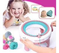 Bprtcra - Máquina de tejer, 48 agujas inteligentes, tejido redondo, tejido de punto, máquina de tejer, placa de tejer, rotativa, doble de tejer, máquina de tejer, para adultos, niños, juego completo