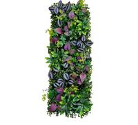 Bprtcra Panel de pared de plantas artificiales, decoración de pared de plantas artificiales, seto artificial para jardín, patio, interior, exterior, sin mantenimiento, pared verde decorativa, 25 x 70