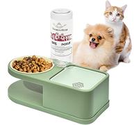 BPS 2 in 1 Comedero y Bebedero Automático para Gatos y Perros Mascotas Dispensador Agua Alimentador Automatico Fuentes para Animal (Verde) BPS-5572VE