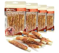 BPS 24 Pcs Snack Pollo Palitos para Perros 12cm Stick Fortalecedor de Dientes Stick Dental Dog Snack BPS-5149 * 4