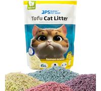 BPS Arena Aglomerante para Gatos Arena de Tofu para Gatos sin Polvo Fácil de Aglomerar Controla los Olores se Lanza en el Inodoro (1Pcs, Lemon) BPS-15455