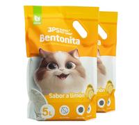 BPS Arena Aglomerante para Gatos de Bentonita 3.7kg Control de Olores y Limpieza Eficiente (Sabor Limon, 2Pcs) BPS-15462 * 2
