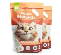 BPS Arena Aglomerante para Gatos de Bentonita 3.7kg Control de Olores y Limpieza Eficiente (Sabor Manzana, 2Pcs) BPS-15464 * 2
