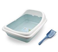 BPS Arenero Sanitaria Bandeja Arena para Gatos Aseo Mascotas Extraíble Bandeja Higiénica con Pala 2 Modelos y 2 Tamaños M/L para Elegir Color se envia al Azar (M: 44 * 33 * 20cm) BPS-5426