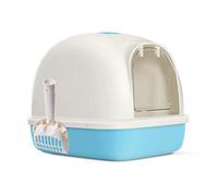 BPS Aseo Gato Arenero Sanitaria Cerrado Bandeja Arena para Gatos Mascotas con Pala 3 Colores y 2 Tamaños M/L (L, Azul) BPS-5598AZ