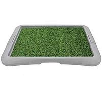 BPS Bandeja Sanitaria para Perros de Adecuado para Perra Adiestramiento Inodoro Interior para Perros Aseo Mascotas Plástico Color al Azar (Hierba: 49 x 36 x 3 cm) BPS-5702