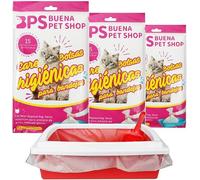 BPS Bolsas para Bandeja Arena Bolsa Caca Excrementos para Gatos Mascotas, Bolsa de Recambio Inferior Tamaño L Total 45 Bolsas (M: 45x34 cm) BPS-5467 * 3