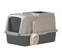 BPS Caja de Arena para Gatos Cerrada con Entrada Superior y Frontal, Bandeja Higiénica Grande con Pala, Diseño Anti-Olores y Anti-Salpicaduras, Fácil de Limpiar, 62×40,5×38 cm BPS-55017
