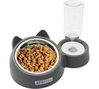 BPS Comedero y Bebedero Automático para Gatos y Perros Antisalpicaduras Dispensador Agua Alimentador Automatico Fuentes para Mascotas Tamaño M/L BPS-5720