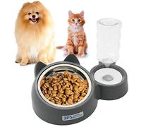 BPS Comedero y Bebedero Automático para Gatos y Perros Antisalpicaduras Dispensador Agua Alimentador Automatico Fuentes para Mascotas Tamaño M/L (L) BPS-5721