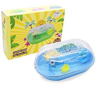 BPS Jaula Hámster Chalet Casa para Hámster con Escalera Bebedero Rueda y Casa Especial 3 Colores 44 * 31 * 17 cm (Azul) BPS-1378AZ