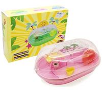 BPS® Jaula Hámster Chalet Casa para Hámster con Escalera Bebedero Rueda y Casa Especial 3 Colores 44 * 31 * 17 cm (Rojo) BPS-1378RJ