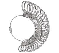 BPTRKOM 1 Juego de medidores de Anillos - Medidor de Anillos Profesional, medidor de Anillos de Metal con tamaños anglosajones de 0 a 13, Kit de Herramientas de Calibre de Dedo para joyería