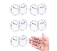 BPTRKOM 10 Piezas Pines de Insignia Redondos de Acrílico - Pines Personalizados de 58 mm para Niños, Pines DIY Insignia Transparente, Botones de Broche Insignia para Manualidades Decoración Mochila