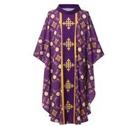 BPURB Clero sacerdote Vicario celebrante bautismo Casulla Vestiduras Iglesia Padre católico Vestiduras de misa (morado, M)