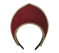 BPURB Diadema Tudor para mujer, sombrero renacentista de Ana Bolena, gorro isabelino, disfraces de Halloween (altura: 11,5 cm)