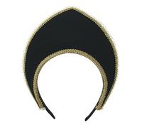 BPURB Diadema Tudor para mujer, sombrero renacentista de Ana Bolena, gorro isabelino, disfraces de Halloween (altura: 11,5 cm)