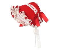 BPURB Sombrero Victoriano de Encaje Blanco para Mujer, sirvienta Medieval, Accesorio de Disfraz Colonial de algodón (Negro-3)