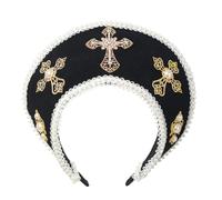 BPURB Tudor Queen Coronet Sombrero con Capucha para Mujer Anne Boleyn Sombrero Isabelino Diadema Francesa Real para Cosplay Fiesta