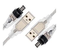 Bpzmm 2 Piezas 1,5 M Cable Adaptador FireWire a USB 1394 4 Pines, Cable iLink para Sony DCR-TRV75E DV, USB Macho a Firewire IEEE 1394 4 pines Macho para Datos y Vídeo
