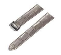 BQAXUREW EDVENA Compatible Con Cartier London Solo Key Correa De Cuero Cierre Plegable Rojo Azul Gris Verde Marrón Correa De Reloj De Cuero Accesorios(Grey,15)