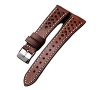 BQAXUREW EDVENA Correa De Cuero De Vaca Italiana Hecha A Mano 18 20 21 22MM Pulsera Ultrafina Verde Marrón Gris For Hombre(Maroon,22mm)