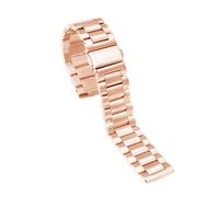 BQAXUREW EDVENA Correa De Reloj De Acero Inoxidable De 16mm, 18mm, 20mm, 22mm, 24mm, Compatible Con Samsung Galaxy, Pulsera De Reloj, Pulsera De Acero(Rose Gold,18mm)