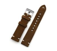 BQAXUREW EDVENA Correa De Reloj De Cuero De Gamuza For Hombre(Coffee,22mm)