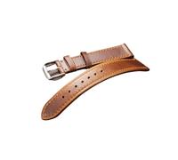 BQAXUREW EDVENA Correa De Reloj De Piel De Vaca Con Cera De Aceite, Correa De Reloj De Cuero Genuino Suave For Hombres Y Mujeres, 18mm, 19mm, 20mm, 21mm, 22mm, Cinturones, Pulseras(Light Brown,18mm)